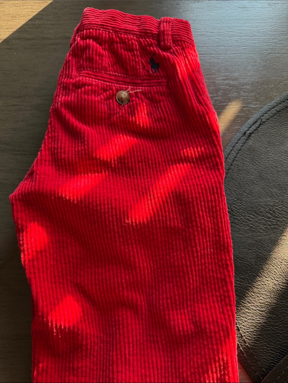 Ralph Lauren Kids Bright Red Corduroy Pants